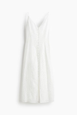 Vestido de tirantes espagueti con bordado ingl?s