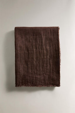 FRINGED LINEN THROW - Zara фото 5