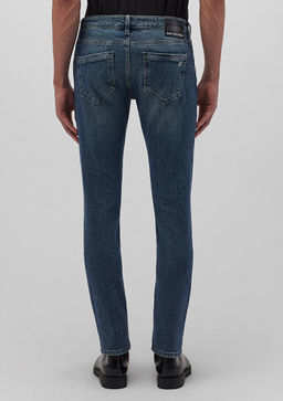 James Mavi Pro Puslu Vintage Koyu Mavi Jean Pantolon  фото 4