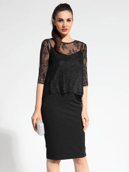 CONTE Черная вечерняя блузка LBL 1060 royal black