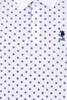 U. S. Polo Assn Мужская белая футболка с воротником-поло - U.s. polo assn фото 6