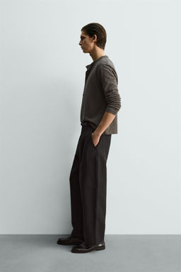 RELAXED FIT HENLEY COLLAR T-SHIRT