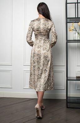 Романтичное платье бежевый/рептилия - Donna saggia фото 2