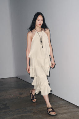 ZW COLLECTION HALTER RUFFLE DRESS - Zara фото 8