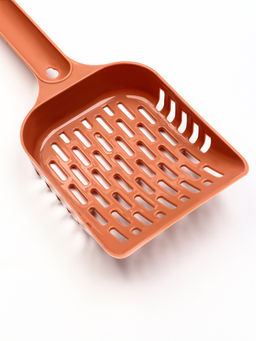 Цена за 4 шт. Совок для уборки кошачьего туалета, пластик, цвет корралловый