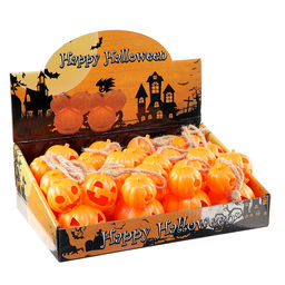 Цена за 10 шт. Декор на Хеллоуин, подвеска «Ужасная тыква» световая