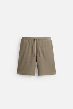 IRREGULAR TEXTURED BERMUDA SHORTS - Zara фото 14