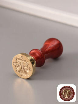 Печать для сургуча с пластиковой ручкой «Буква T на вензеле», 2.5×2.5×6.3 см