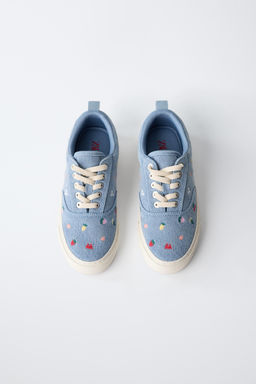 BAMBA ALGOD?N BORDADOS / Azul Lavanda - Zara фото 5