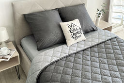 Комплект постельного белья с одеялом New Style КМ-003 графит-серый