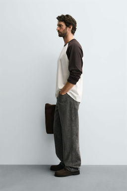 COLOUR BLOCK RAGLAN SLEEVE T-SHIRT - Zara фото 4