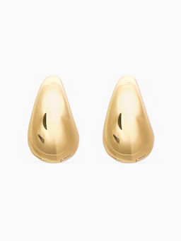 Серьги металл «Эфир» полукруг, цвет золото