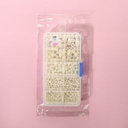 Жемчужные бусины, пришивные, d=3/4/5/6/8 мм, в органайзере