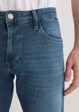 Jake Lux Black Golgeli Indigo Mavisi Jean Pantolon  фото 5