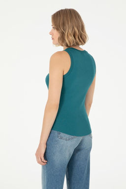 Женская темно-зеленая базовая футболка - U.s. polo assn фото 5