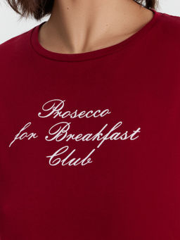 Пижама женская бордовая с принтом - Mark formelle фото 6