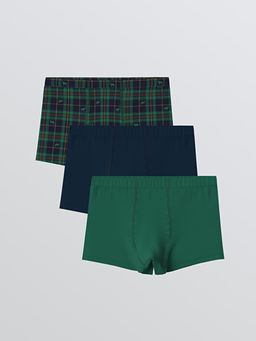 Bask?l? Erkek ?ocuk Boxer 3l?