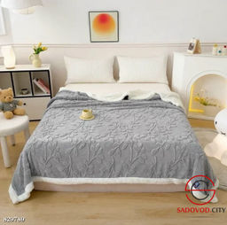 Плед из велсофта в подарочной сумке