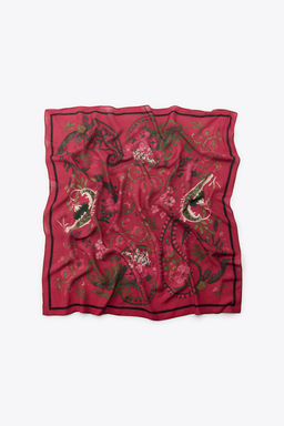 PRINTED SCARF WITH SILK - Zara фото 2