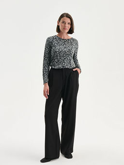 Bisiklet Yaka Desenli Bluz