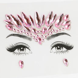 Стразы для лица Сияй!, розовые - Beauty fox фото 6