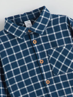 Ekose Uzun Kollu Gabardin Erkek ?ocuk G?mlek