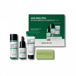 Some By Mi AHA-BHA-PHA 30 Days Miracle Starter Kit (4components) - Набор для проблемной кожи с кислотами