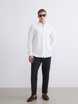 Slim Fit Uzun Kollu Erkek Dokulu G?mlek