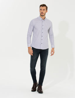 Mor Slim Fit Uzun Kollu G_mlek