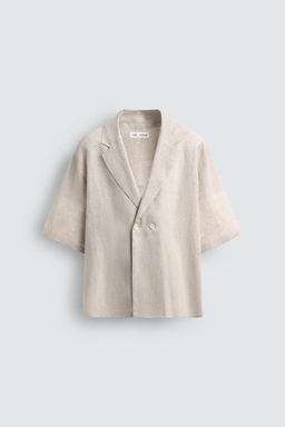100% LINEN KIMONO SHIRT - Zara фото 6