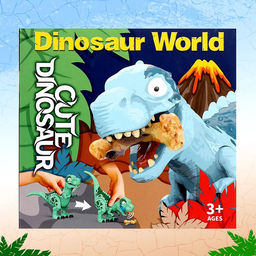 Динозавр «Рекс», с косточкой, работает от батареек, свет и звук, цвет синий