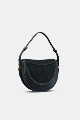 LEATHER FLAP DETAIL CROSSBODY BAG