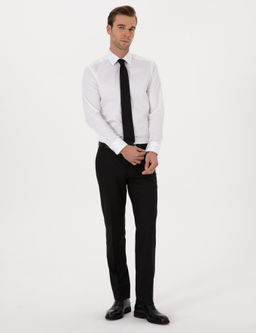 Siyah Slim Fit Kuma_ Pantolon