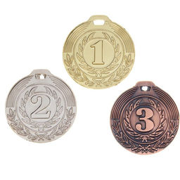 Цена за 2 шт. Медаль призовая «2 место» серебро 021, d=4 см, без ленты