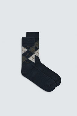 CALCETINES ROMBOS CON LANA / varios