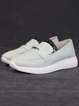 03-PDL 205-3 LT. GREEN Полуботинки женские (натуральная кожа) - Фабричный китай фото 4