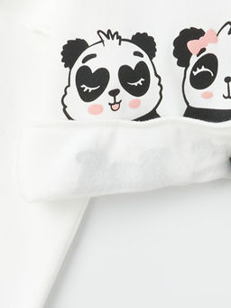 Bisiklet Yaka Bask?l? Uzun Kollu K?z ?ocuk Sweatshirt - Waikiki фото 2
