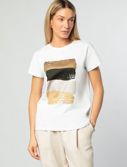 Футболка из 100% хлопка с авторским принтом - Vilatte фото 5