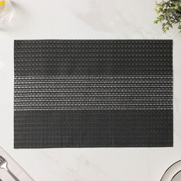 Набор салфеток сервировочных Доляна Сияние, 4 шт, 4530 см, цвет чёрный  фото 5