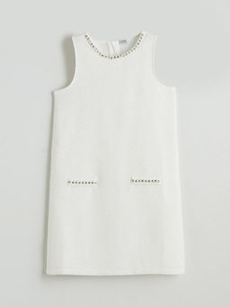 Bisiklet Yaka Ta?l? K?z ?ocuk T?vit Elbise