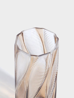 Ваза стекло настольная "Херби" 25х11 см, прозрачно-коричневый