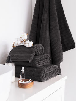 Полотенце для лица 50x90 темно-серый махровая ткань - Lucky фото 6