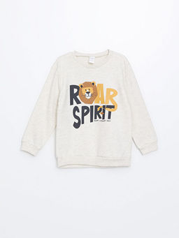 Bisiklet Yaka Bask?l? Erkek Bebek Sweatshirt ve E?ofman Alt 2li - Waikiki фото 2