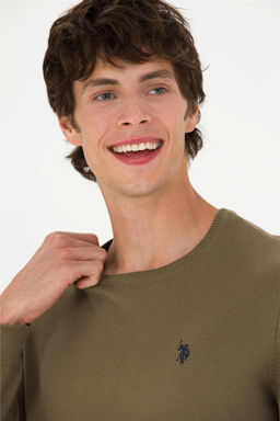 U. S. Polo Assn Мужской базовый свитер цвета хаки - U.s. polo assn фото 2