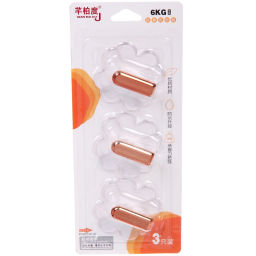 Цена за 4 шт. Крючки в наборе 3шт на липком слое "ДОМания", фигурные, прозрачные, нагрузка 6кг