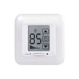 USW-001-LCD-DM-40/500W-TM-M-WH Выключатель с регулятором яркости лампы (диммер) и таймером выключения. Сенсорная панель. Блистер. Цвет белый