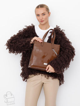 Сумка женская кожаная 91147SP brown Velina Fabbaino-Safenta в Новосибирске