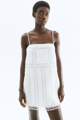 Vestido de tirantes con inserciones de encaje - H&m фото 4