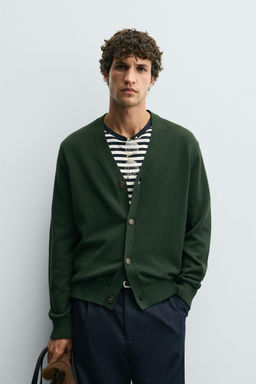 REGULAR FIT COTTON CARDIGAN - Zara фото 2