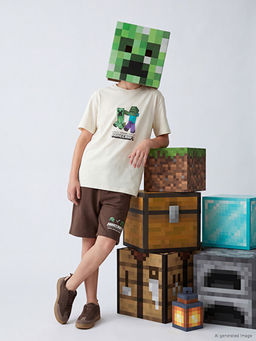 Minecraft Bask?l? Erkek ?ocuk ?ortlu Tak?m - Waikiki фото 3